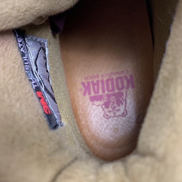 Like New! Kodiak Fernie Boots Brown Leather 7 Lace Up Thinsulate - Picture 10 of 12